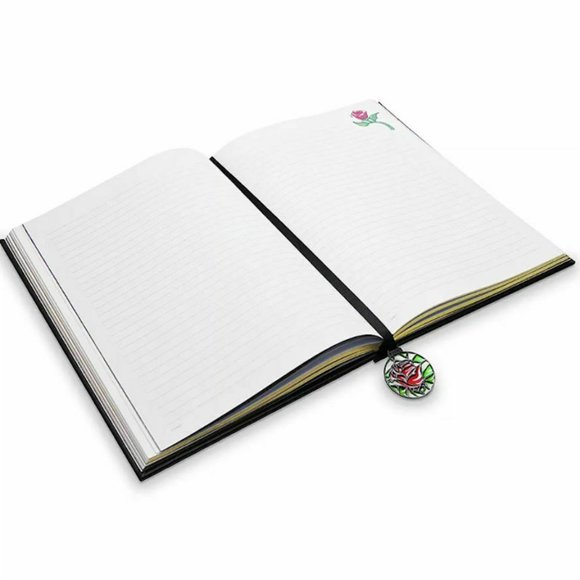 Disney Beauty And The Beast Replica Journal Stained‎ Glass Window RARE HTF - Picture 3 of 7